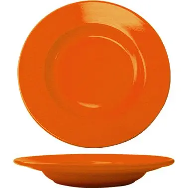 International Tableware Cancun Stoneware Bright Orange WR Pasta Bowl (18oz), Orange, Quantity: 12 pieces, CA-120-O