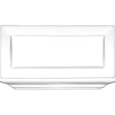 International Tableware Elite Porcelain Platter 14" x 7", Bright White, Quantity: 12 pieces, EL-14