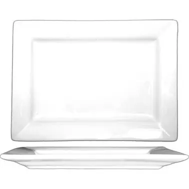 International Tableware Elite Porcelain Platter 8" x 5-7/8", Bright Cream, Quantity: 36 pieces, EL-22