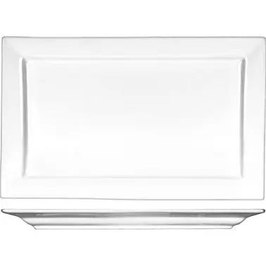 International Tableware Elite Porcelain Platter 9-7/8" x 6", Bright White, Quantity: 36 pieces, EL-16