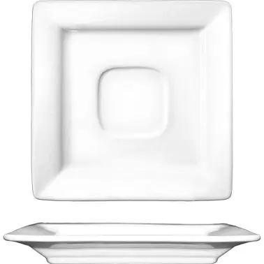 International Tableware Elite Porcelain Saucer well ring 5-7/8", Bright Pure White, Quantity: 36 pieces, EL-2