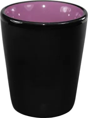 International Tableware Hilo Stoneware Purple /Black Matte out Shot (1.5oz), Purple /Black Matte out, Quantity: 24 pieces,...