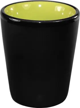 International Tableware Hilo Stoneware Rey Green /Black Matte out Shot (1.5oz), Rye Green /Black Matte out, Quantity: 24 p...