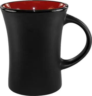 International Tableware Hilo Venturi Stoneware Red /Black Matte out Mug (9.5oz), Red /Black Matte out, Quantity: 12 pieces...