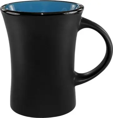 International Tableware Hilo Venturi Stoneware Sky Blue /Onyx Matte out Mug 9.5oz, Quantity: 12 pieces, 83570-2903/05MF-05C