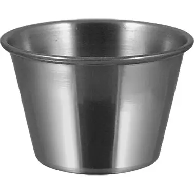 International Tableware Holloware SS Sauce Cup (2oz), Metallic Silver, Quantity: 12 pieces, ISFS-I-A2