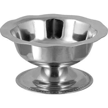 International Tableware Holloware SS Sherbet 0.7mm (5oz), Chrome Silver, 4" x 2" 5oz, Quantity: 12 pieces, IDS-I...