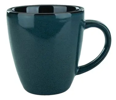 International Tableware Luna Stoneware Midnight Azure Endeavor Mug (14oz), Midnight Blue Matte Black Trim and Speckles, Qu...