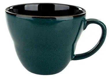 International Tableware Luna Stoneware Midnight Blue Cup (9oz), Midnight Blue Black Trim and Speckles, Quantity: 24 pieces...