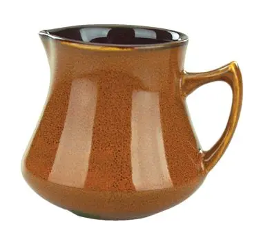 International Tableware Luna Stoneware Terracotta Creamer (4oz), Terracotta Black Trim and Speckles, Quantity: 24 pieces, ...