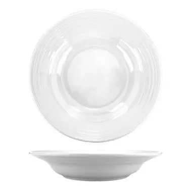 International Tableware Marzano Porcelain Deep Rim Soup 9-1/4" (12oz), Bright White, Quantity: 12 pieces, MZ-3