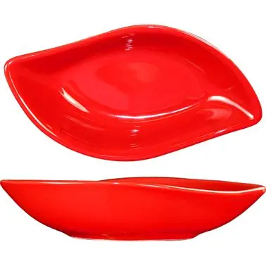 International Tableware Pacific Stoneware Crimson Crimson Leaf Bowl (2.5oz), Red, Quantity: 48 pieces, FAW-5-CR