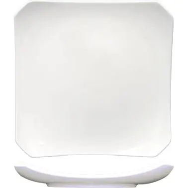 International Tableware Paragon Porcelain Notched Plate 9-1/4", Bright White, Quantity: 18 pieces, PA-90