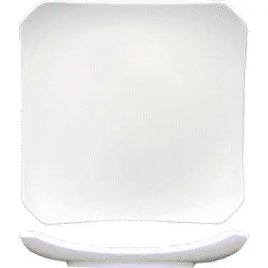 International Tableware Paragon Porcelain Notched Plate 10-3/4", Bright White, Quantity: 12 pieces, PA-160