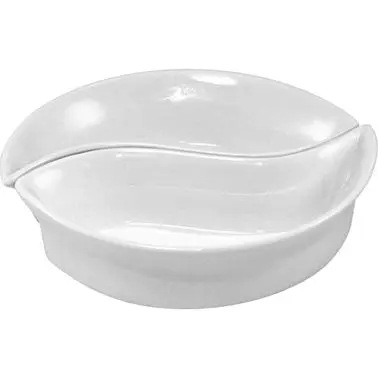 International Tableware Porcelain Pisces Sampling Dish (6oz), Bright Pure White, Quantity: 24 pieces, FA-434