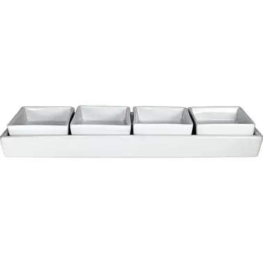 International Tableware Porcelain Rectangular Tray 11" x 3-1/4", Bright White, Quantity: 12 pieces, FA-439