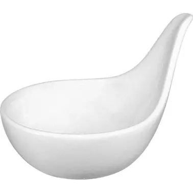 International Tableware Porcelain Sampling Bowl handle (1.75oz), Bright Off-White, Quantity: 24 pieces, FA-400