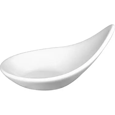 International Tableware Porcelain Sampling Teardrop Bowl (1.5oz), Bright Ivory, Quantity: 24 pieces, FA-402