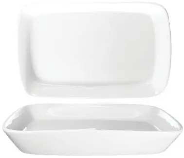 International Tableware Quad Porcelain Rectangular Serving Platter 10" (32oz), European Pure White (Off White), Quant...