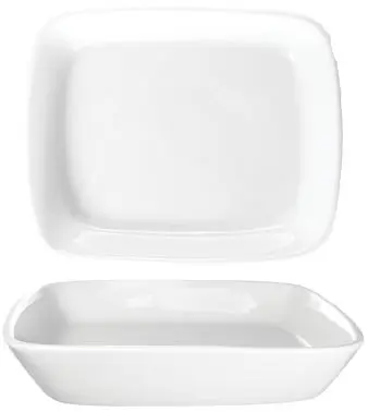 International Tableware Quad Porcelain Rectangular Serving Platter (26oz), European White (Off White), Quantity: 12 pieces...
