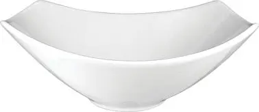 International Tableware Quad Porcelain Square Bowl Design 1 (42oz), European Ivory (Off White), Quantity: 12 pieces, QP-40