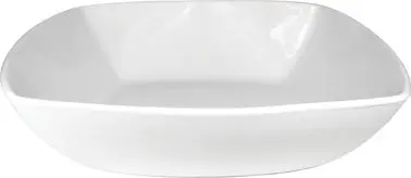 International Tableware Quad Porcelain Square Bowl Design 2 (48oz), European Off-White (Off White), Quantity: 12 pieces, Q...
