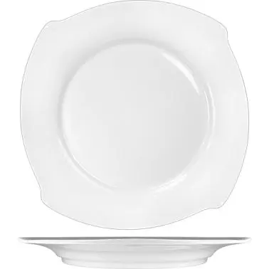 International Tableware Rhapsody Porcelain Plate 8-5/8", Bright Off-White, Quantity: 24 pieces, RA-22