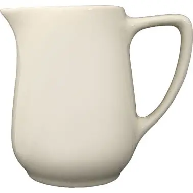 International Tableware Roma Stoneware Creamer (13oz), American Pure White (Ivory, Eggshell, Cream), Quantity: 36 pieces, ...