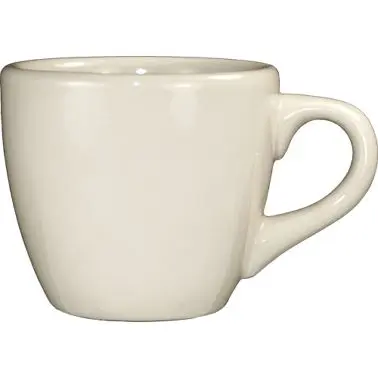 International Tableware Roma Stoneware .D. Cup (3.5oz), American White (Ivory, Eggshell, Cream), Quantity: 36 pieces, RO-35