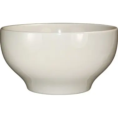 International Tableware Roma Stoneware Footed Bowl (44oz), American Snow White (Ivory, Eggshell, Cream), Quantity: 12 piec...