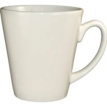 International Tableware Roma Stoneware Funnel Cup (12oz), American Pure White (Ivory, Eggshell, Cream), Quantity: 36 piece...