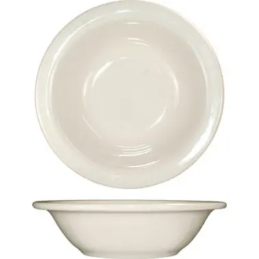 International Tableware Roma Stoneware Grapefruit Bowl (13oz), American Snow White (Ivory, Eggshell, Cream), Quantity: 36 ...