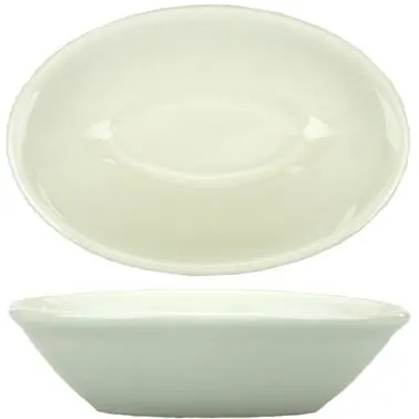 International Tableware Roma Stoneware Oval Bowl (4oz), American Cream (Ivory, Eggshell, Cream), Quantity: 36 pieces, RO-17