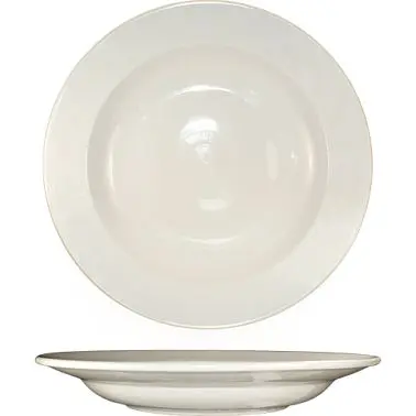 International Tableware Roma Stoneware Pasta Bowl (16oz), American White (Ivory, Eggshell, Cream), Quantity: 12 pieces, RO...