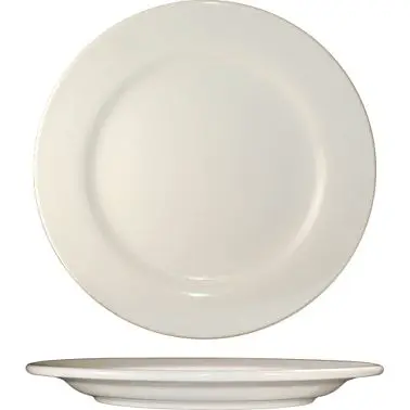 International Tableware Roma Stoneware Plate 11", American Ivory (Ivory, Eggshell, Cream), Quantity: 12 pieces, RO-20