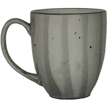 International Tableware Rotana Stoneware Stone Bistro Mug (15oz), Stone Earth Tone Colors, Quantity: 12 pieces, 81376-RT-ST