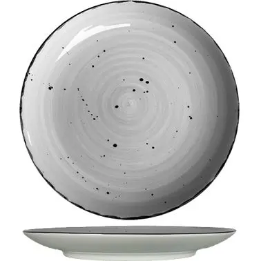 International Tableware Rotana Stoneware Stone Plate 10-1/2", Stone Earth Tone Colors, Quantity: 12 pieces, RT-16-ST