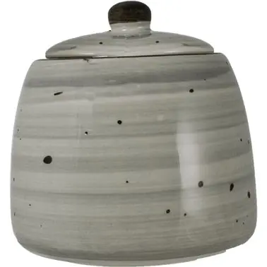 International Tableware Rotana Stoneware Stone Sugar Bowl lid (8oz), Stone Earth Tone Colors, Quantity: 12 pieces, RT-61-ST