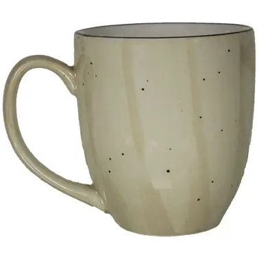 International Tableware Rotana Stoneware Wheat Bistro Mug (15oz), Wheat Brown Trim and Speckles, Quantity: 12 pieces, 8137...