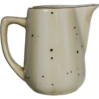 International Tableware Rotana Stoneware Wheat Creamer (6oz), Wheat Brown Trim and Speckles, Quantity: 12 pieces, RT-100-WH