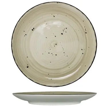 International Tableware Rotana Stoneware Wheat Plate 7", Wheat Brown Trim and Speckles, Quantity: 36 pieces, RT-7-WH