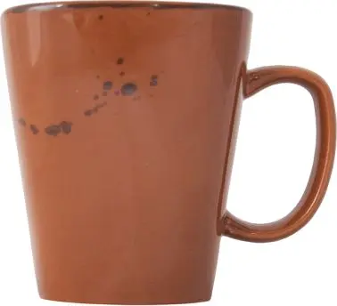 International Tableware Savannah Stoneware Terracotta Cup (12oz), Terracotta Ebony Trim and Speckles, Quantity: 12 pieces,...