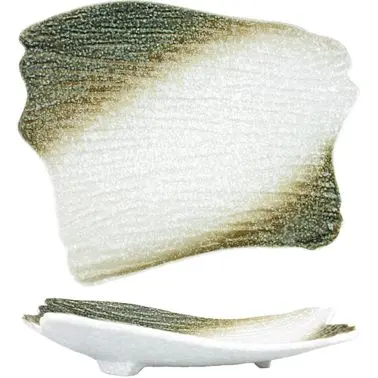 International Tableware Stonehaven Stoneware Rustic Stone Plate 12" x 9-1/2", Stone Earth Tone Colors, Quantity:...