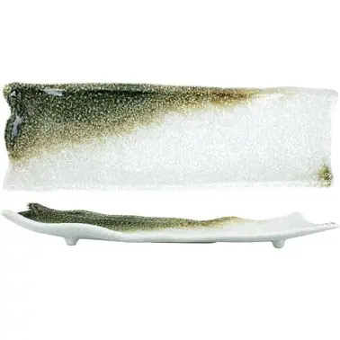 International Tableware Stonehaven Stoneware Rustic Stone Rectangular Platter, Stone Earth Tone Colors, Quantity: 12 piece...