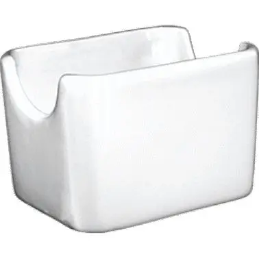 International Tableware Stoneware Pure White Sugar Packet Holder, European White (Off White), Quantity: 36 pieces, CH225-02