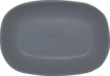 International Tableware Strata Stoneware Two Tone Grey/Sand Platter 6-3/4", Two Tone Nevada Grey and Sand, Quantity: ...