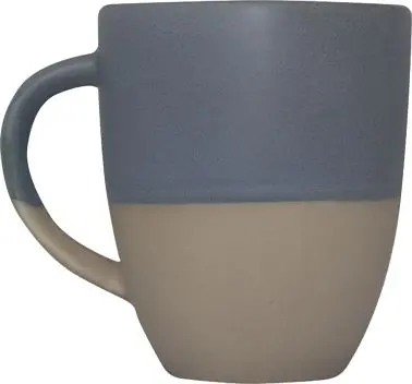 International Tableware Strata Stoneware Two Tone Grey/Sand Cup (9oz), Two Tone Nevada Grey and Sand, Quantity: 24 pieces,...