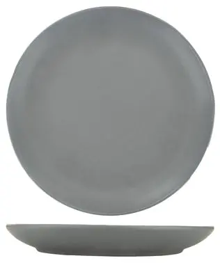 International Tableware Torino Porcelain Matte Grey Deep Coupe Plate 7-1/2", Matte Grey, Quantity: 36 pieces, TN-307-MG