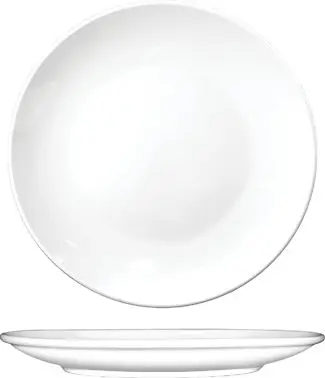 International Tableware Torino Porcelain Matte Onyx Coupe Plate 6-5/8", Matte Black, Quantity: 36 pieces, TN-7-MB
