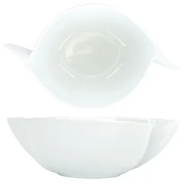 International Tableware Vale Porcelain Bowl handles (14oz), Bright White, Quantity: 12 pieces, VL-180